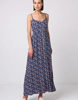 ANGEL EYE Button Front Floral Dress