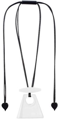 ZSISKA Rectangle Statement Necklace White