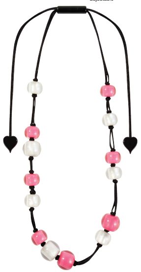 ZSISKA Two Size Resin Beads On Adjustable Cord