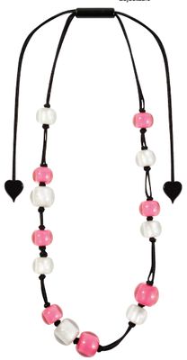 ZSISKA Two Size Resin Beads On Adjustable Cord