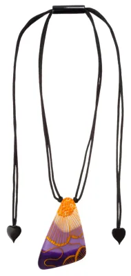 ZSISKA Resin Butterfly Wing Pendant On Adjustable Cord