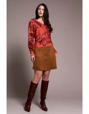 TRIBAL Wear Two Ways Jacquard Sweater