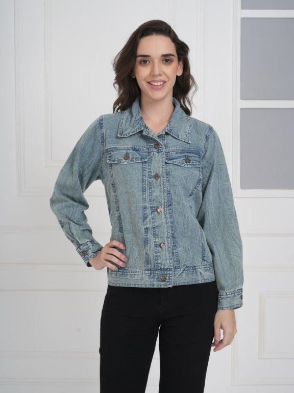PARSALEY &amp; SAGE Isabell Denim Jacket, Color: A/S, Size: S