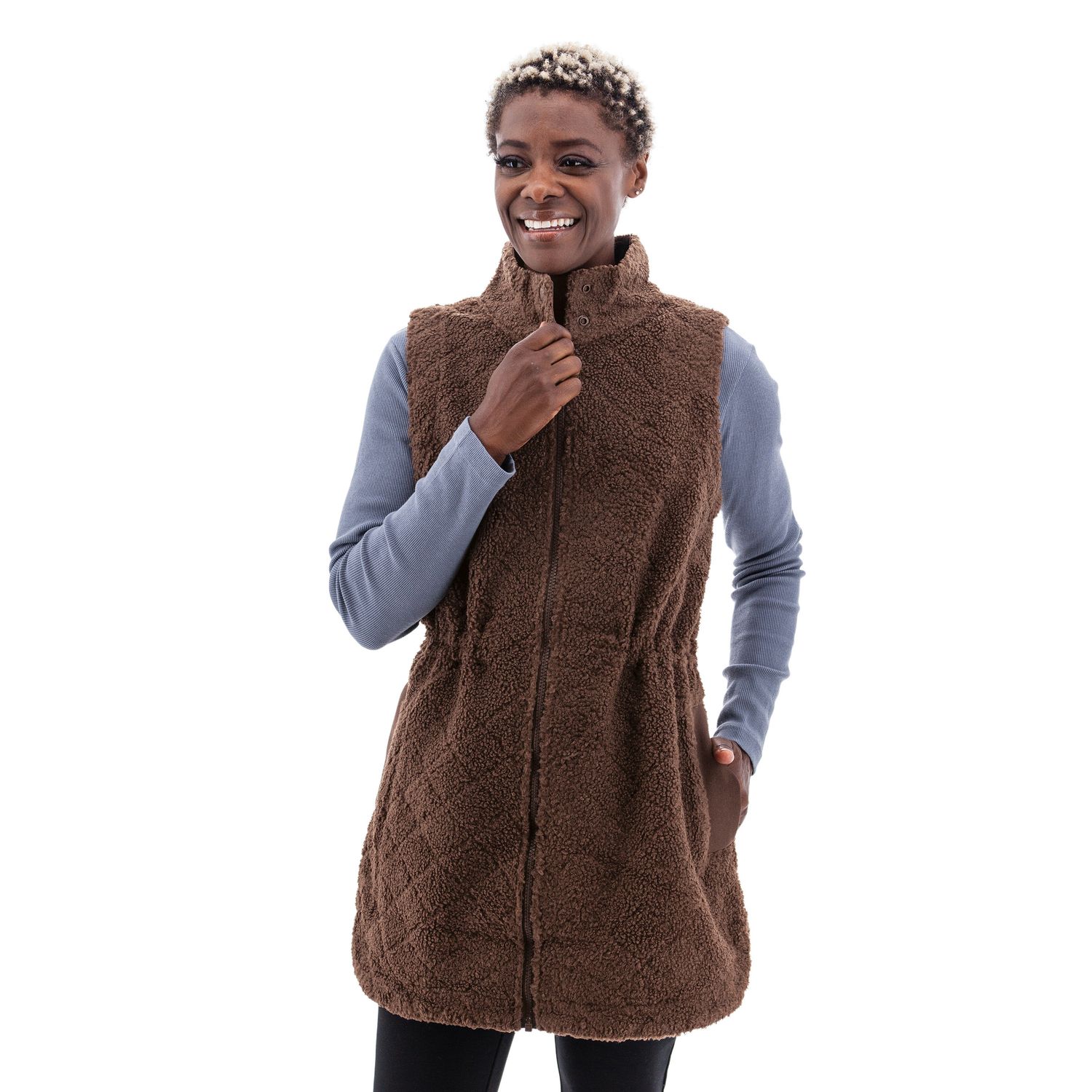 AVENTURA Solstice Fleece Vest, Color: Chestnut, Size: XS