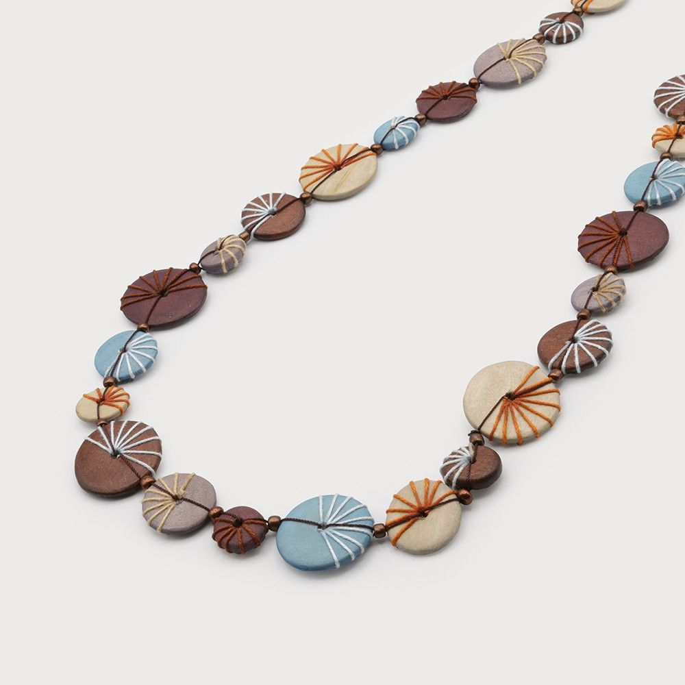 CARACOL Threads Necklace, Color: Denim