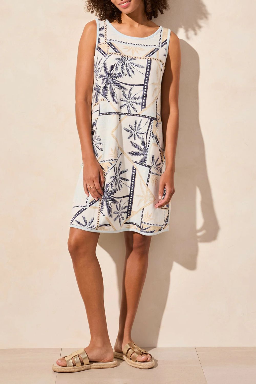TRIBAL Reversible A-Line Dress w/ Pockets, Color: Water, Size: XS