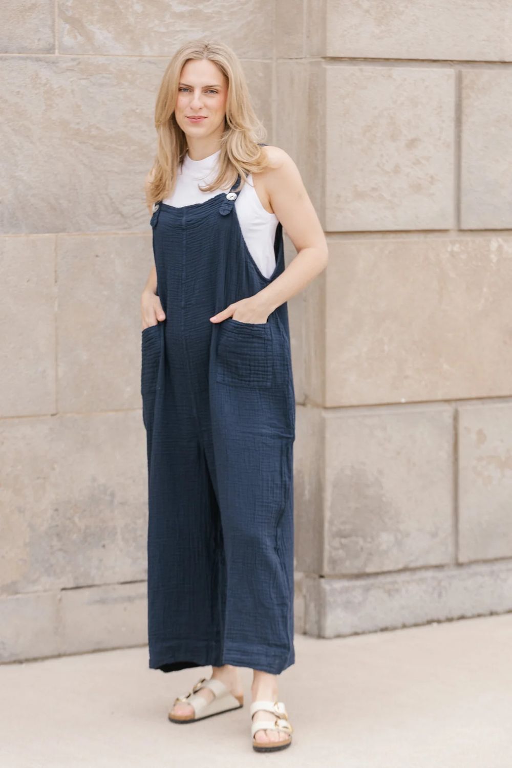 SHANNON PASSERO Gauze Jumper, Color: Navy, Size: S/M
