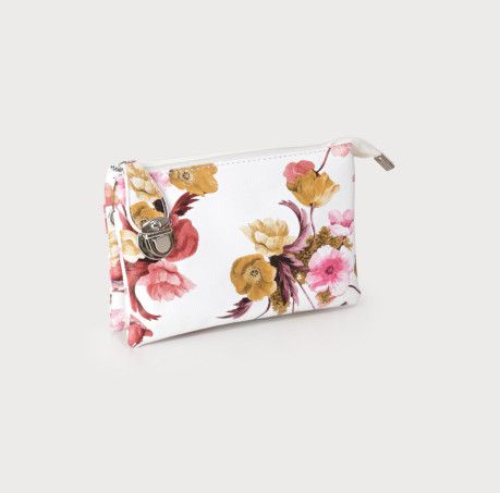 CARACOL Crossbody Clutch w/Design Finish, Color: Floral Blush