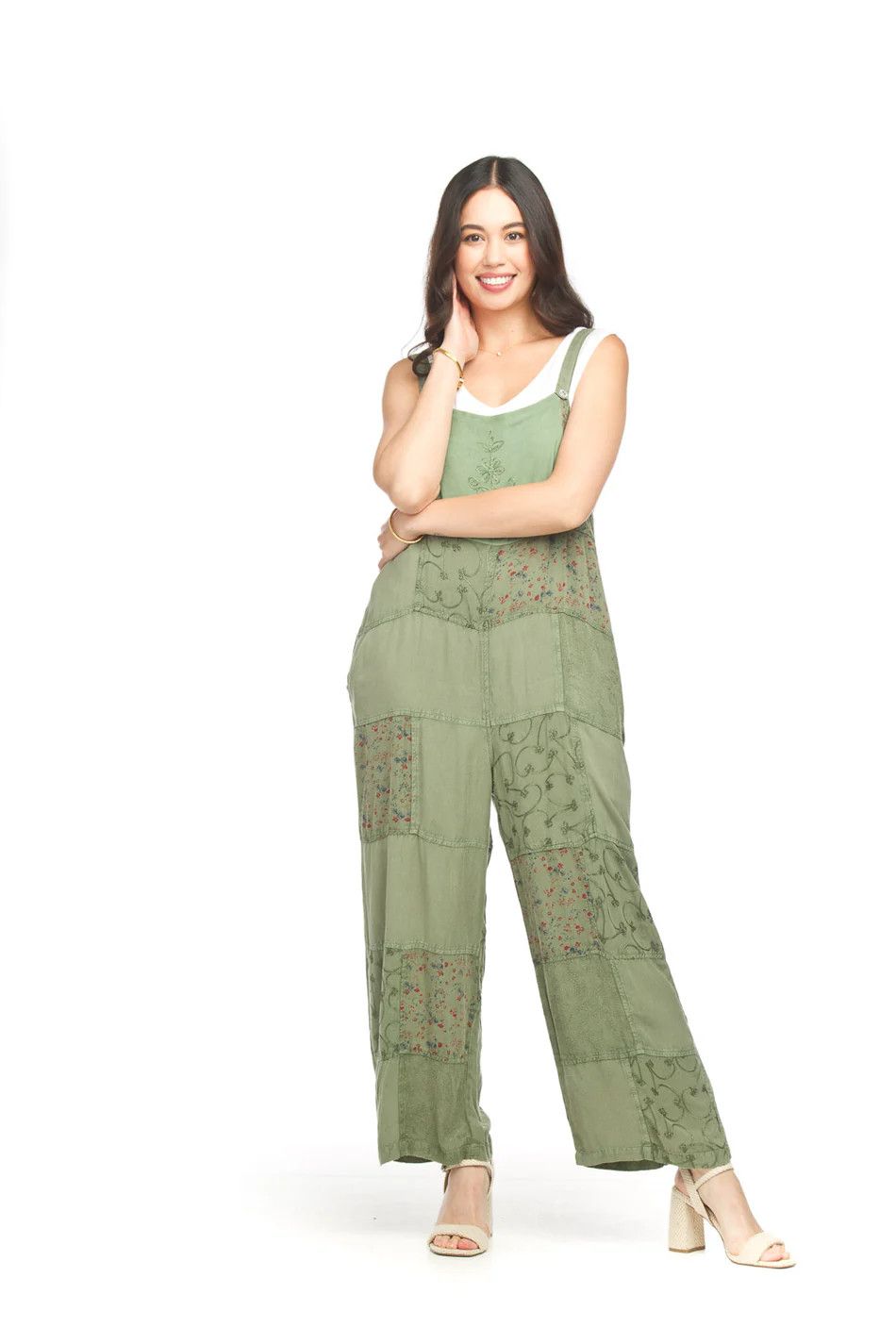 PAPILLON Patch Jumper w/ Pockets, Color: Sage, Size: XS