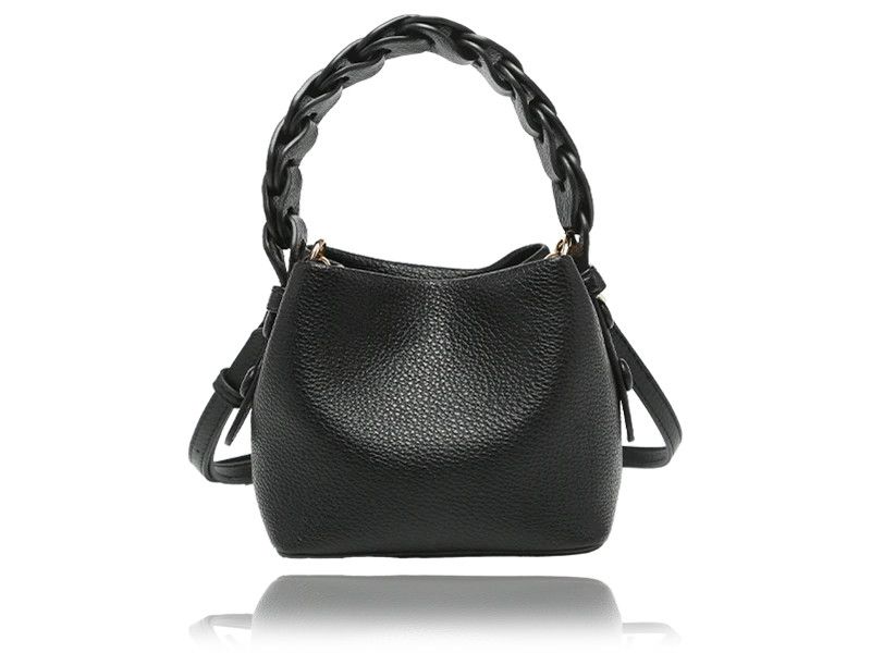 LA VOLTA Becka Hobo Bag w/ Braided Handel, Color: Black