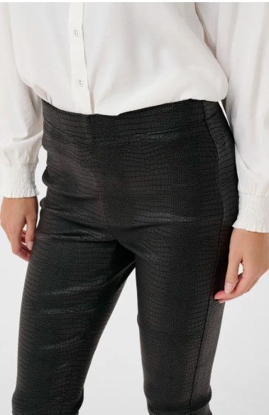 CREAM Tabea Woven Leggings, Color: Pitch Black, Size: XS