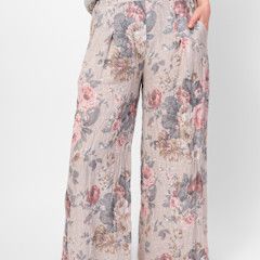 ME &amp; GEE Floral Linen Pant