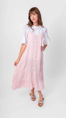 ME &amp; GEE Linen Spaghetti Strap Dress