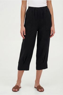 M-ITALY Crop Linen Pant