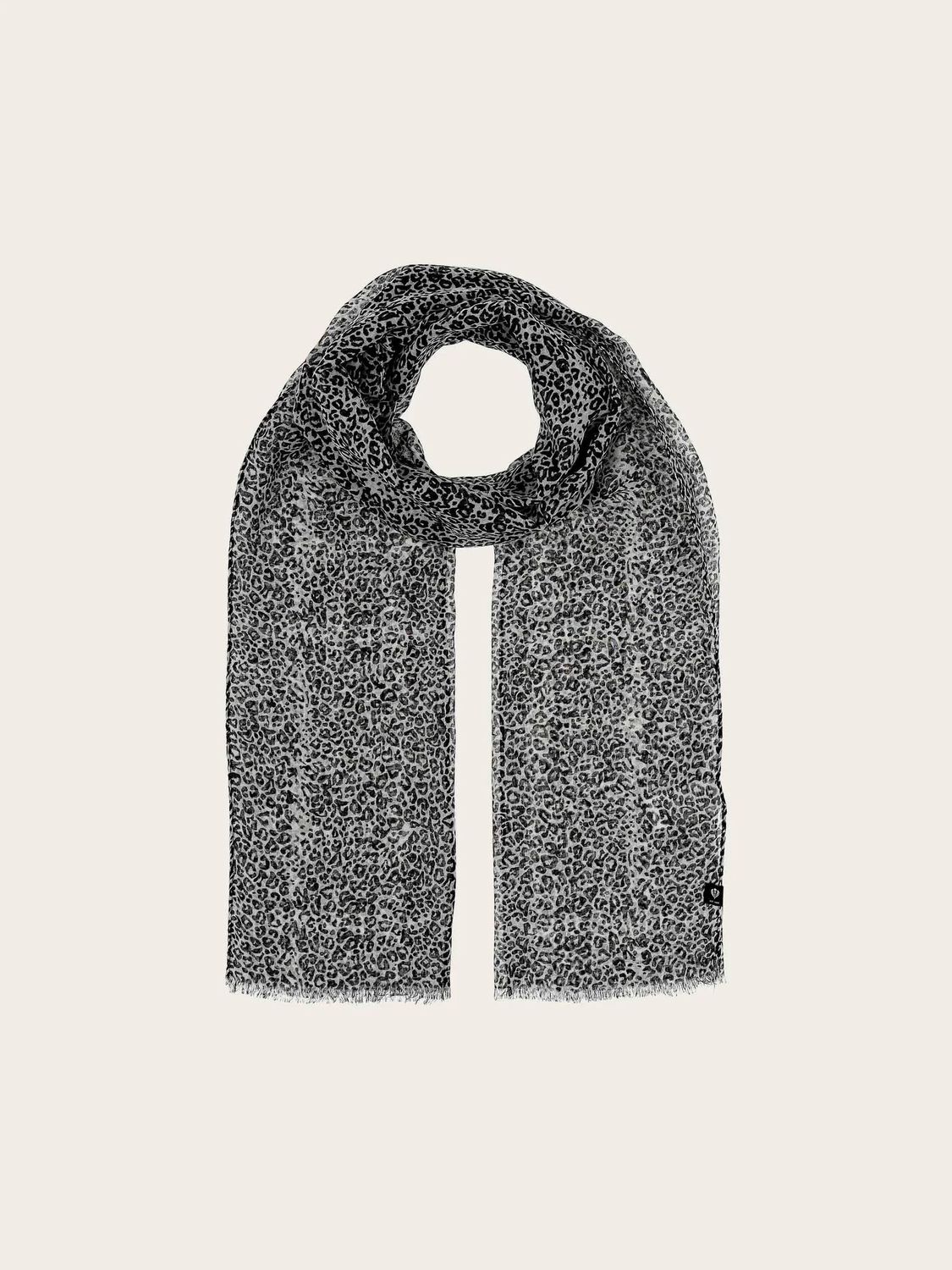 FRAAS Sustainable Animal Design Scarf, Color: Black/White