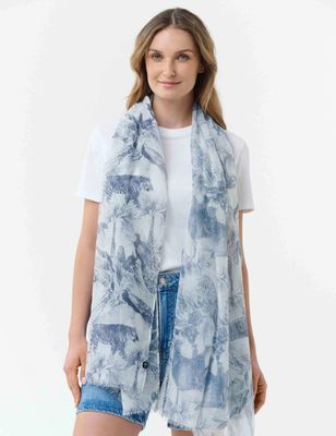 FRAAS Sustainable Wild Animal Scarf Poppy Seed