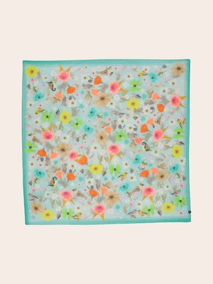 FRAAS Square w/Flowers and Birds in a Silk/Cotton Blend