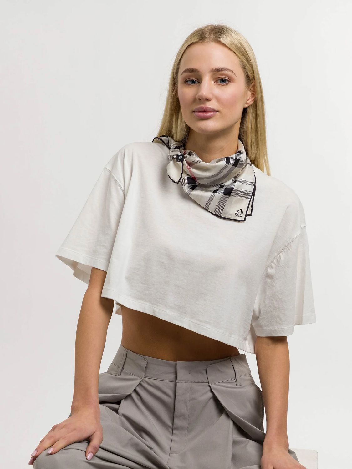FRAAS Plaid 100% Silk Neckerchief