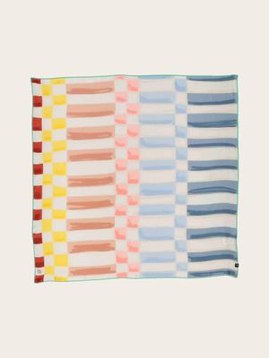 FRAAS Stripes &amp; Squares Maritime 100% Silk Square