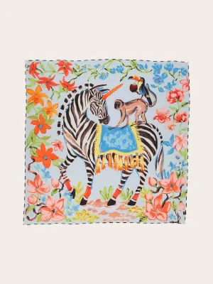 FRAAS Zebra Design 100% Silk Square