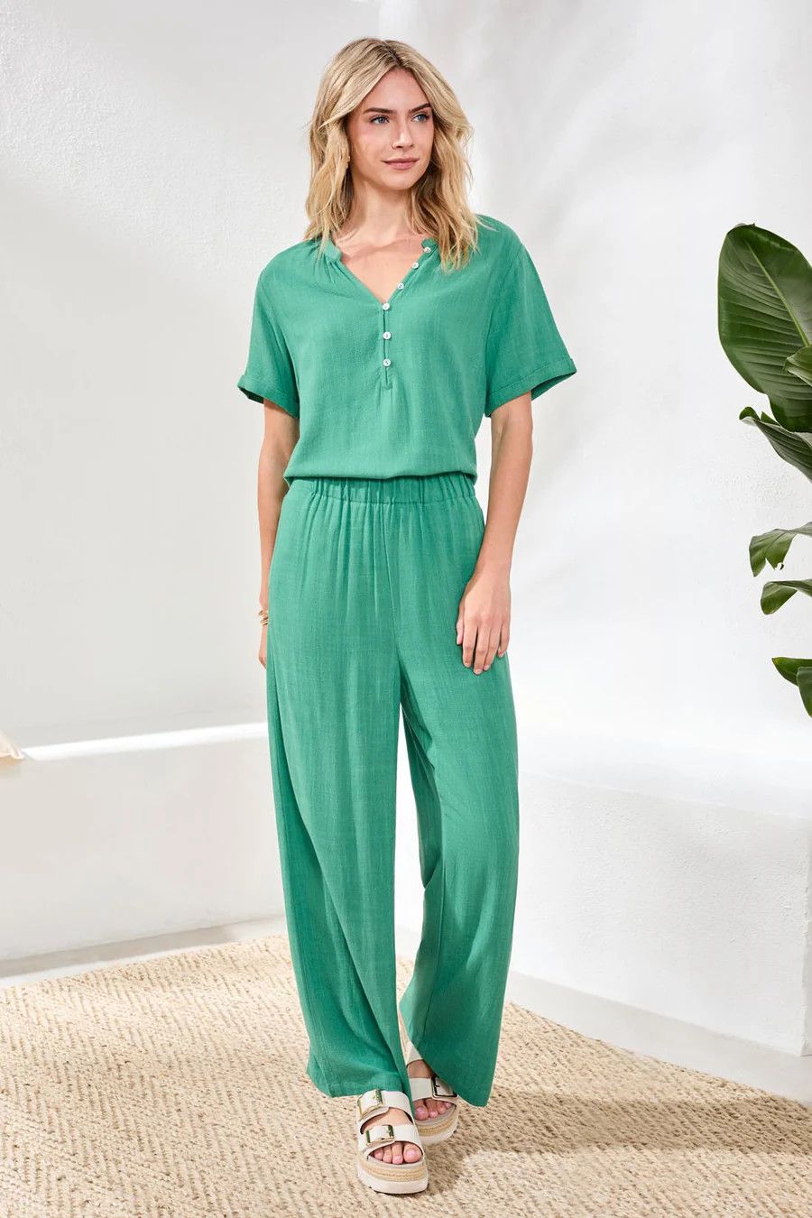 TRIBAL Pull On Ankle Pant w/Front Pockets, Color: Grass, Size: XS