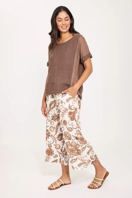 PISTACHE 100% Linen Cropped Pant