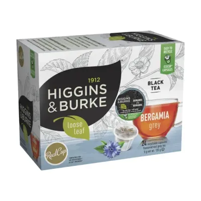 HIGGINS &amp; BURKE - BERGAMIA GREY LOOSE LEAF TEA 24 K-CUPS