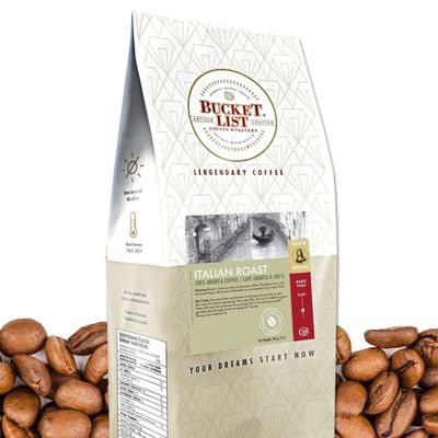 BUCKET LIST -  ITALIAN ROAST WHOLE BEANS 12OZ NET PRICE