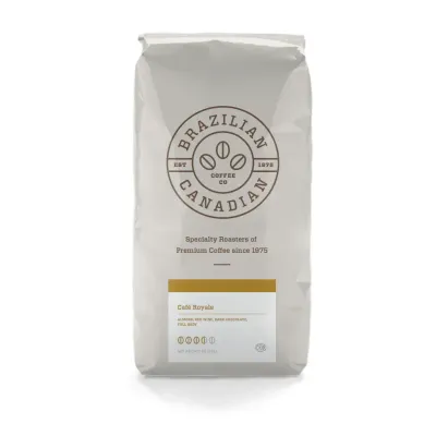 BRAZILIAN CANADIAN COFFEE - CAFE ROYALE - WHOLE BEANS (2 LBS)