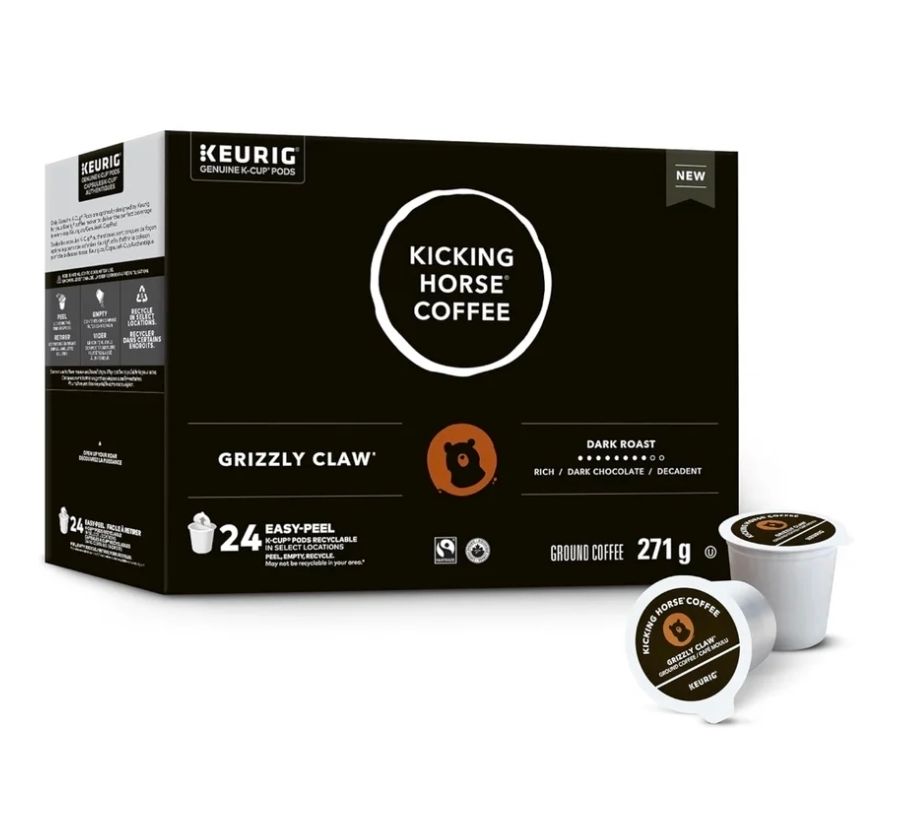 KICKING HORSE COFFEE - GRIZZLY CLAW 24 K-CUPS