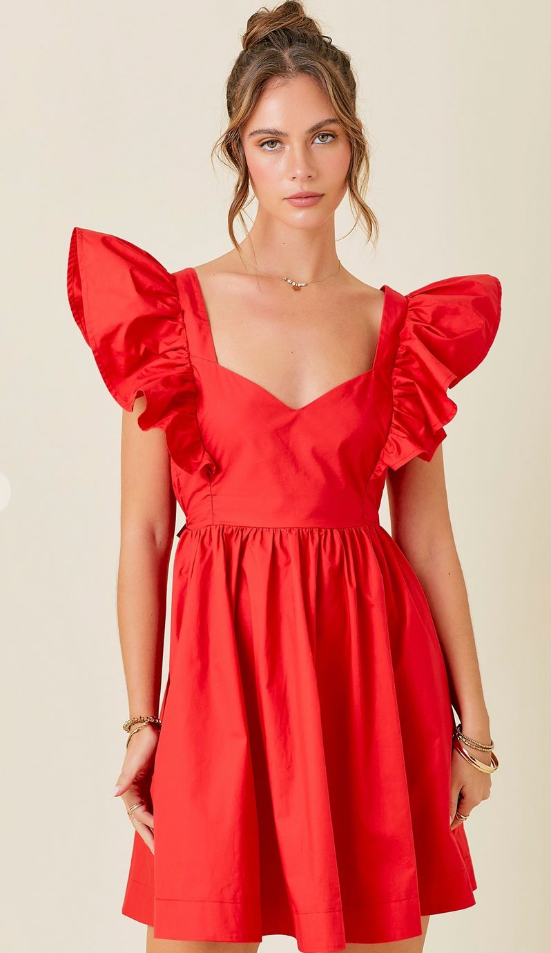 maia dress- red