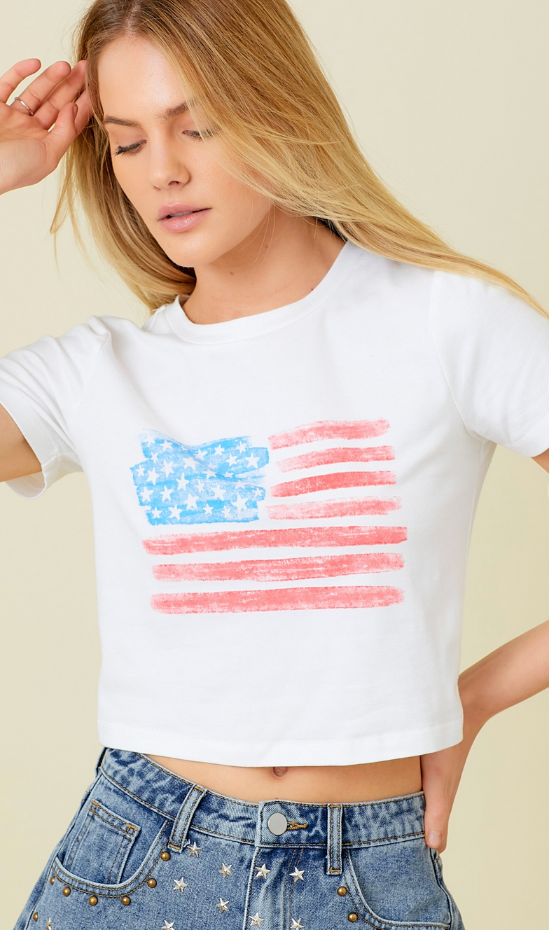 american flag tee