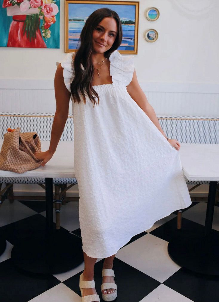 kingsley dress- white