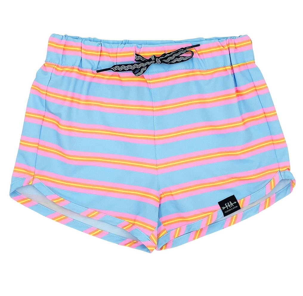 stripe surf short- crystal blue