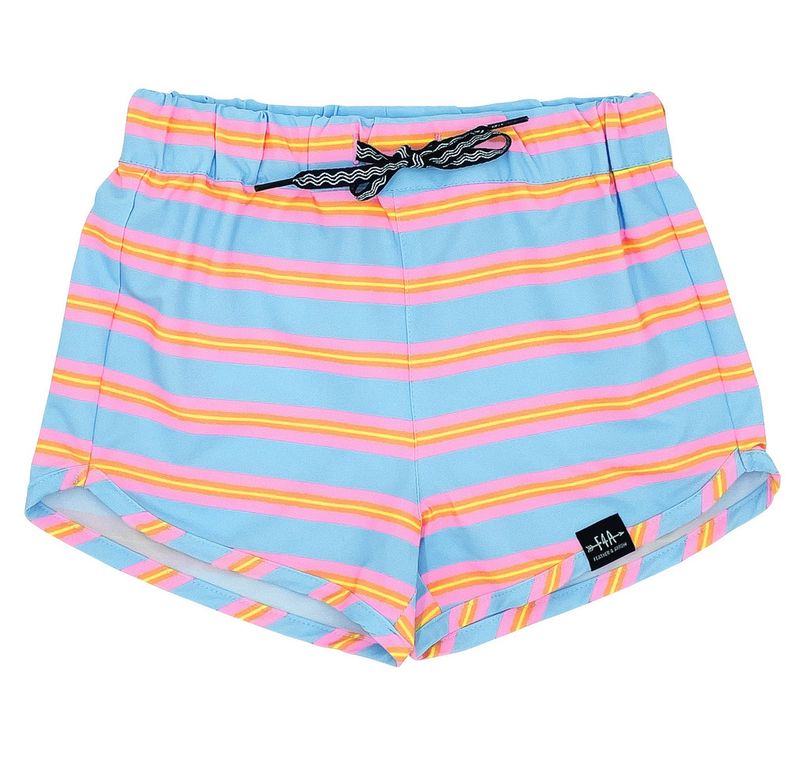 stripe surf short- crystal blue