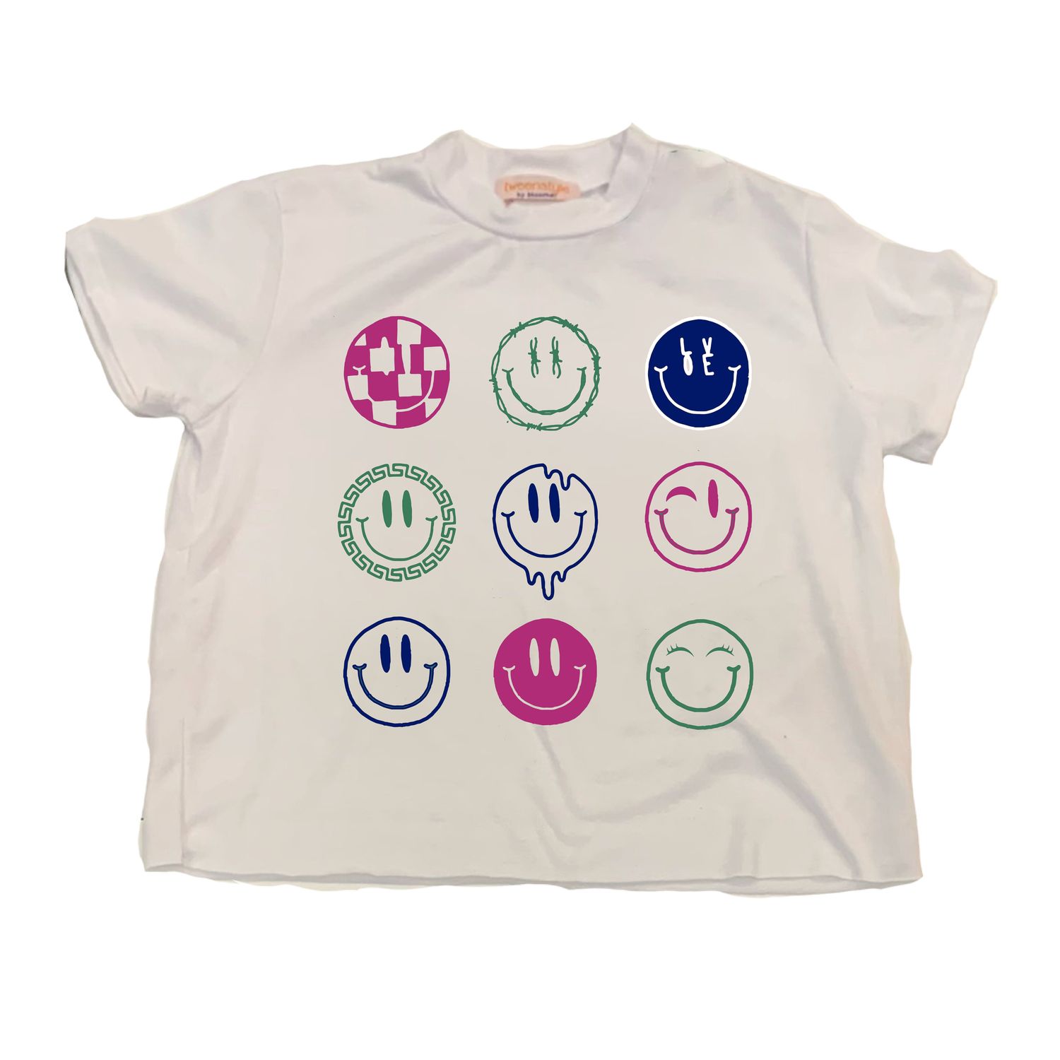 smiles print tee