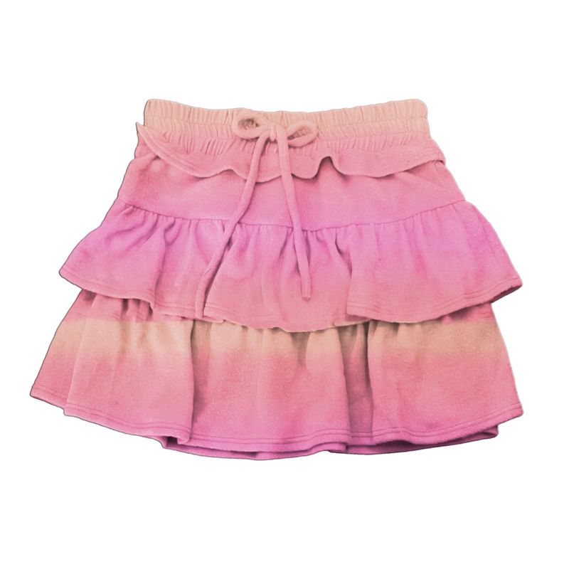 ombre layered skirt- pink