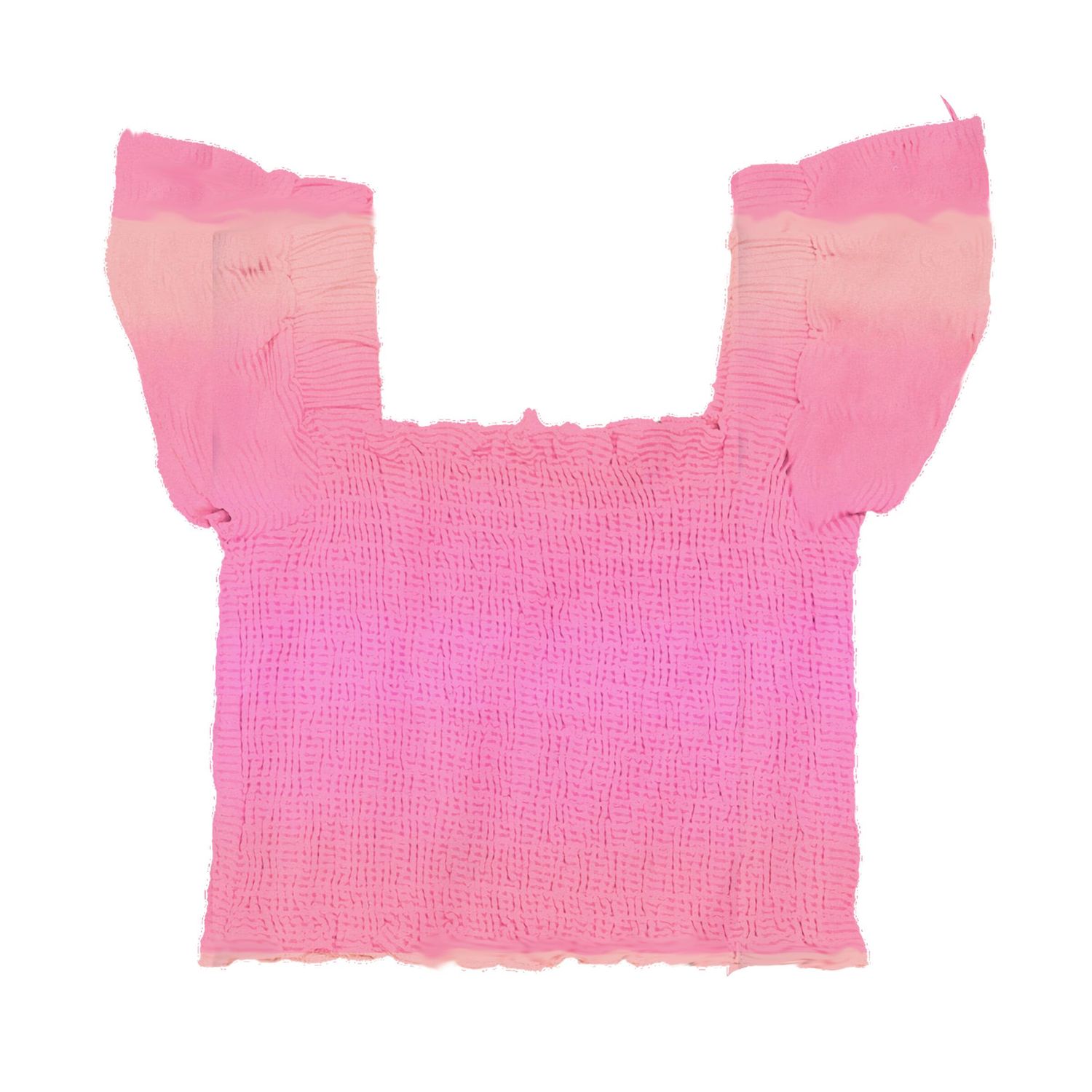 ombre smock crop top- pink