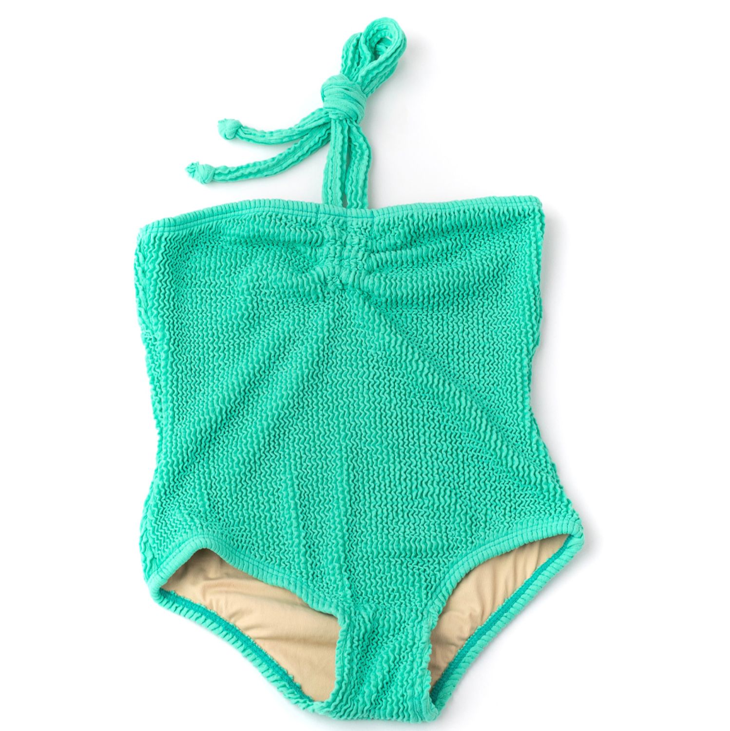 crinkle halter 1pc- green