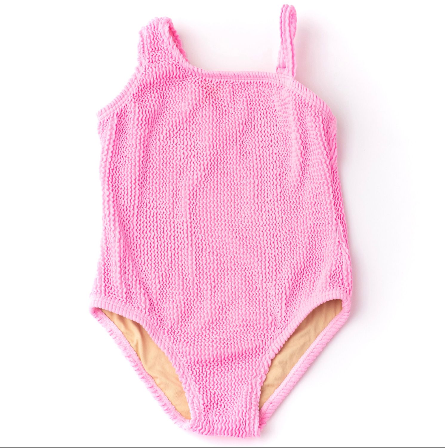 crinkle one shoulder- pink
