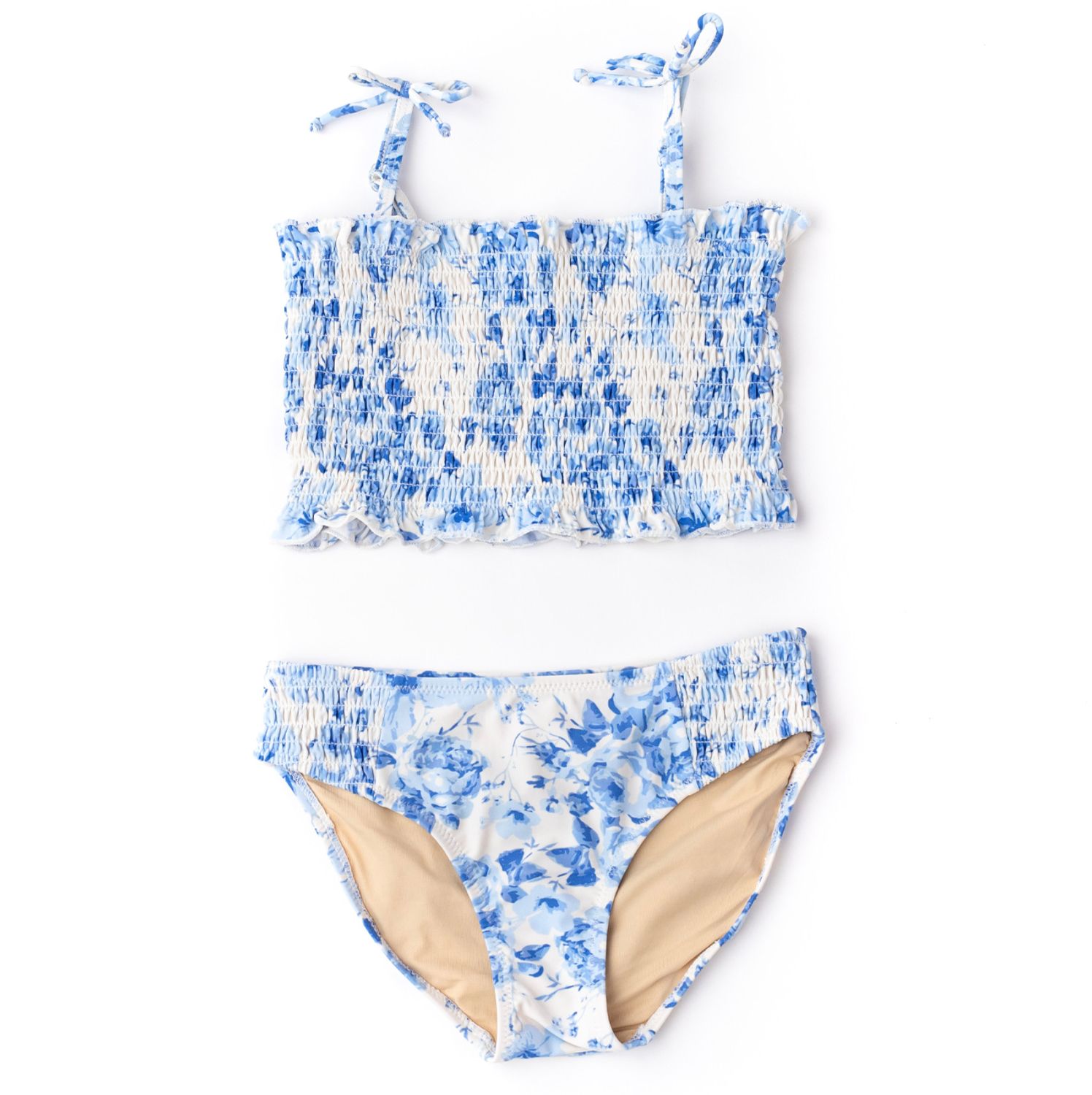 smock bikini- hibiscus rose