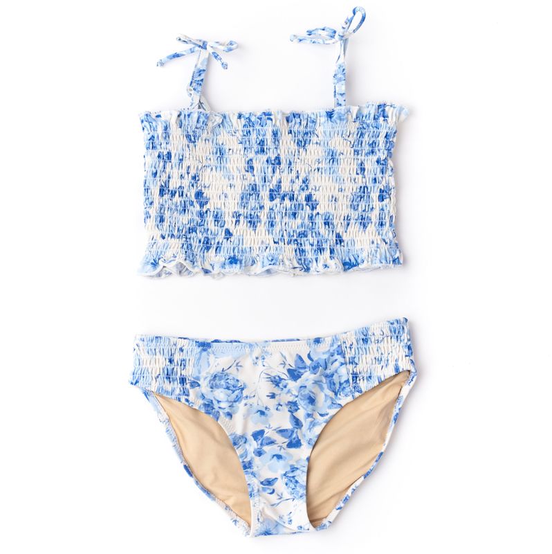 smock bikini- hibiscus rose