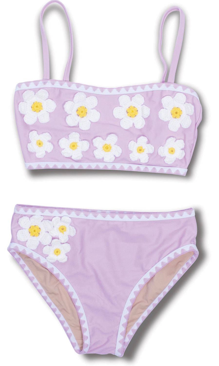 crochet bikini- lavender daisy