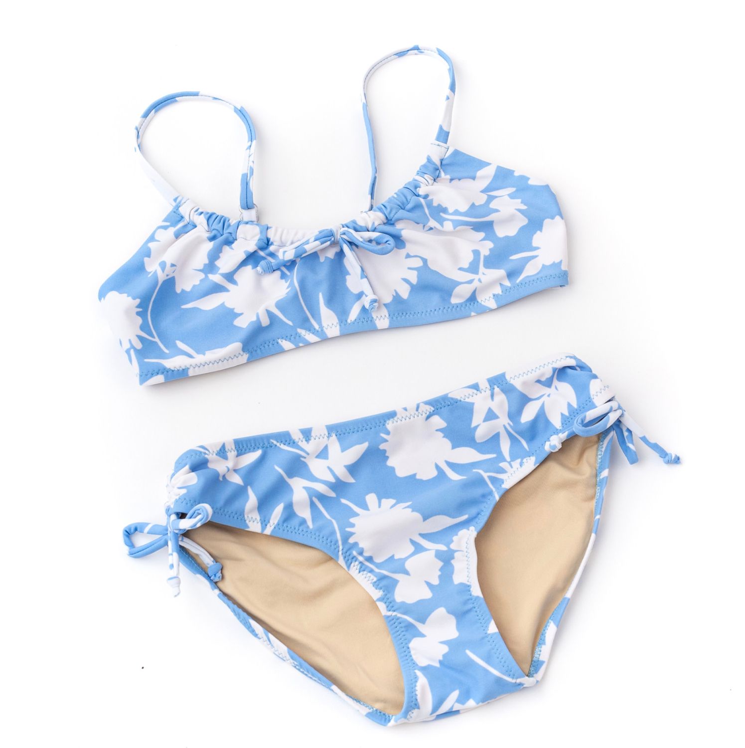 tie back bikini- blue floral