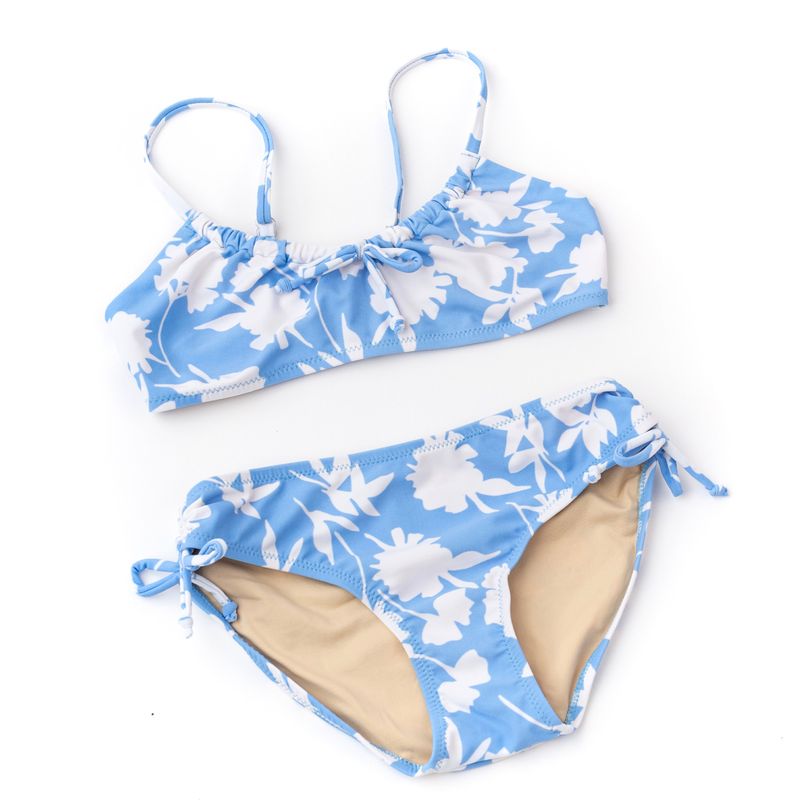 tie back bikini- blue floral