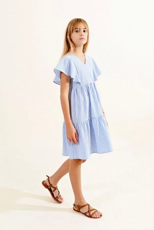 striped dress- light blue