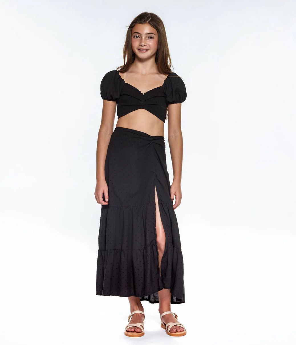 valentina skirt set- black