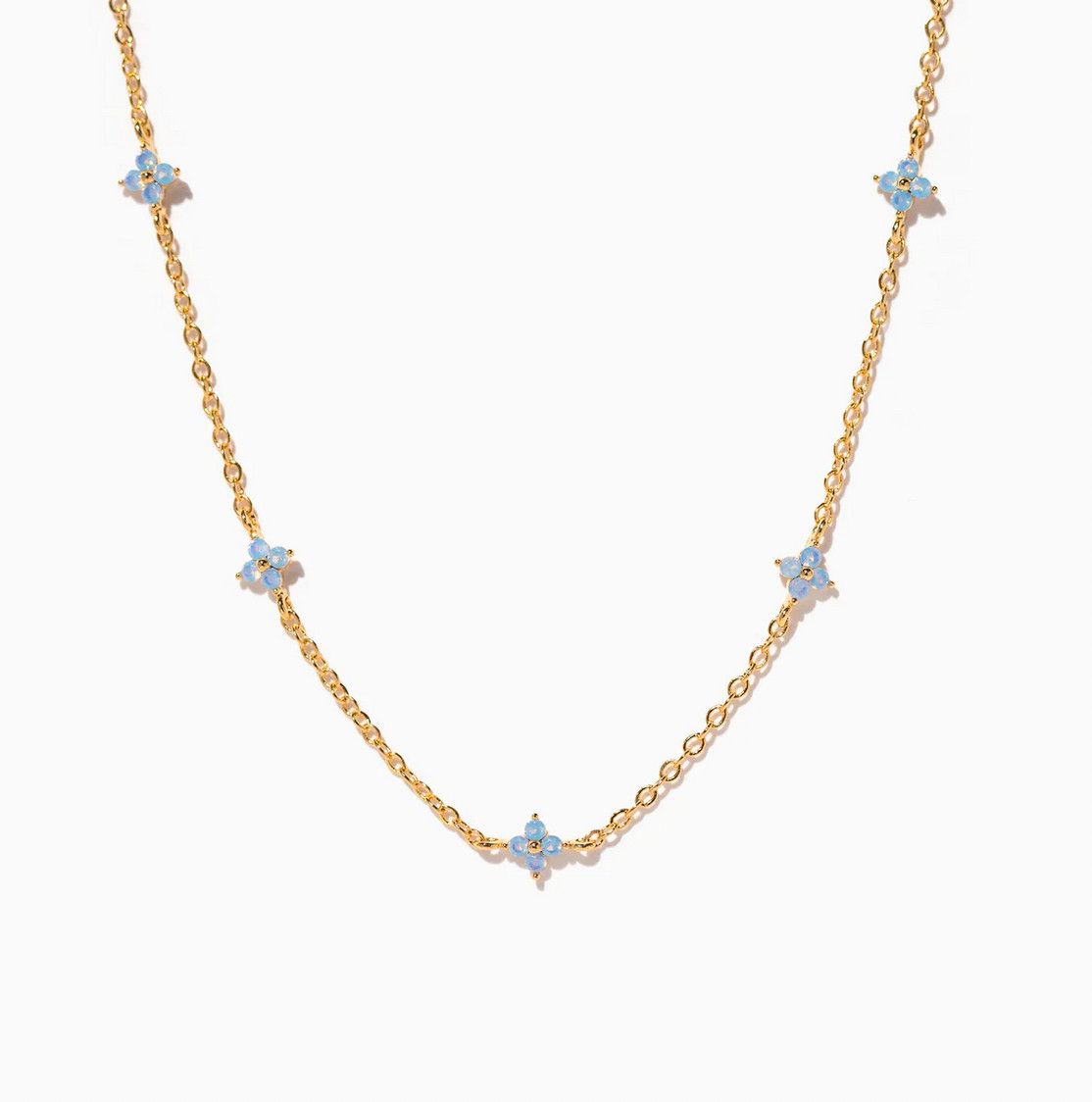 blue blossom love necklace