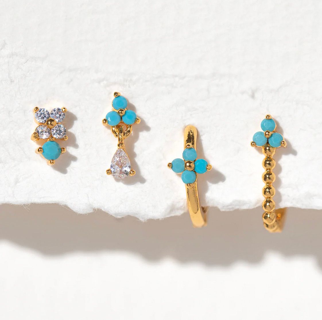 cascading blossom earring set