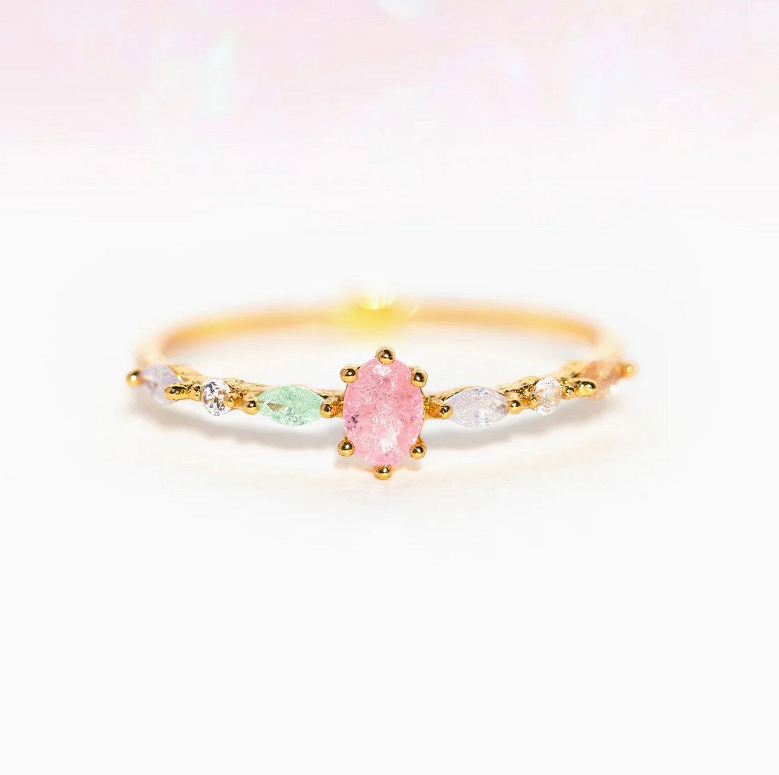 pastel sherbert ring- gold